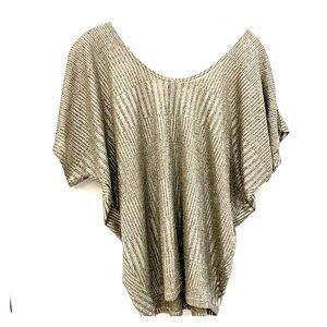 Metallic off-the-shoulder top
